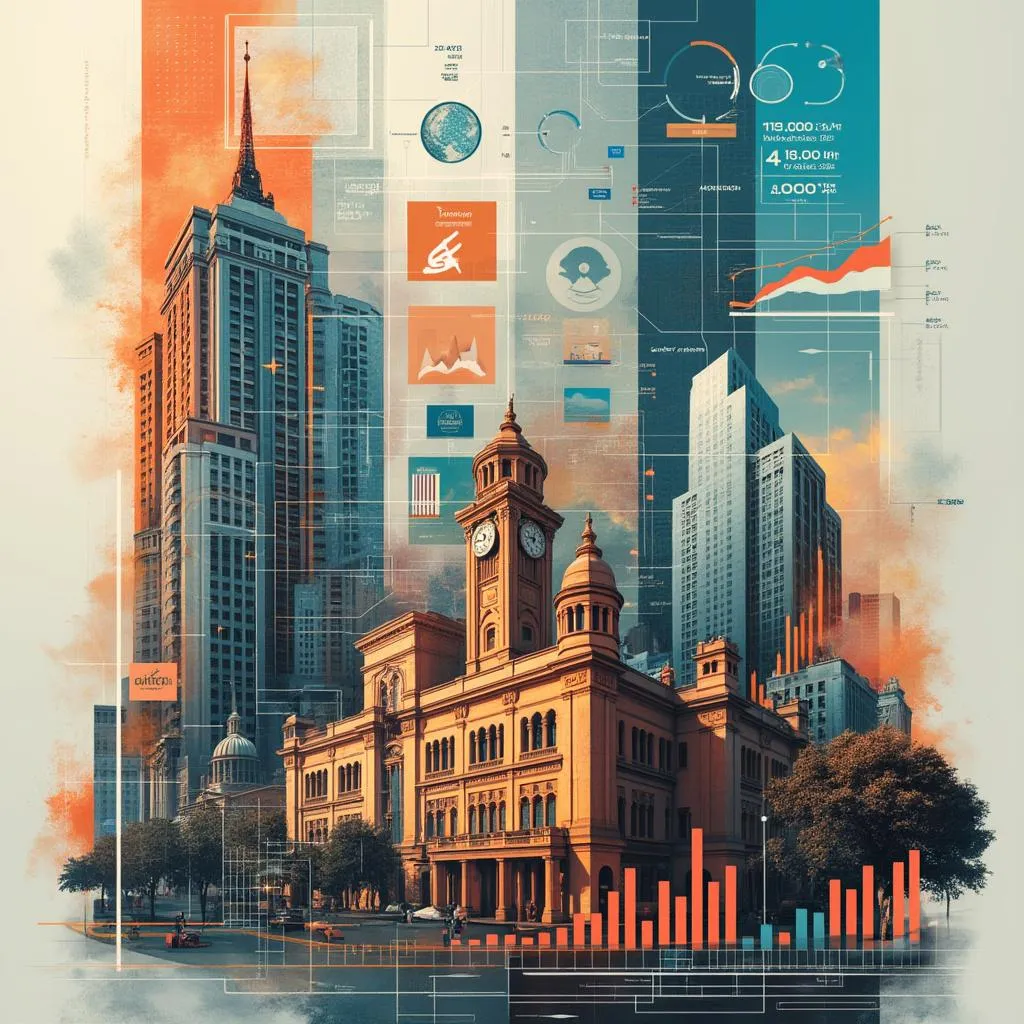 Collage representando la evolución de FinArgConsult y el mercado argentino