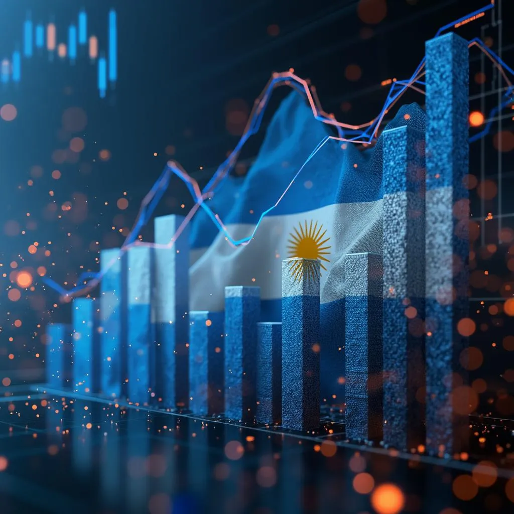 Gráfico ascendente simbolizando crecimiento financiero en Argentina